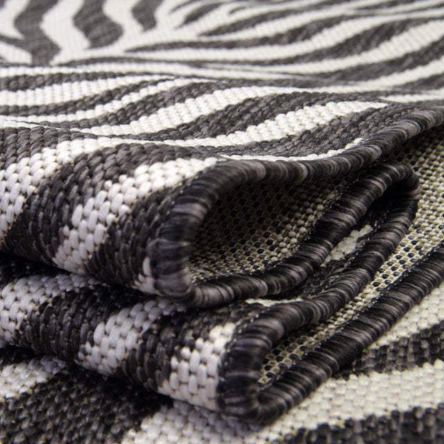 White 2' x 6' 1 Outdoor Safari Runner Area Rug Weather Resistant for Patio, Deck, Terrace, Balcony, Porch Animal Print Wildlife Nature Carpet for Sale at Rug Engine