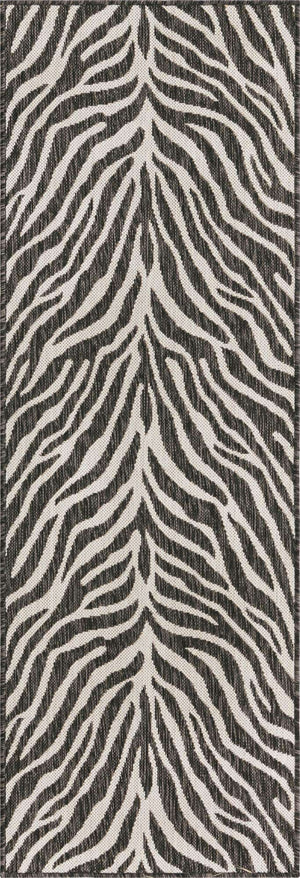 White 2' x 6' 1 Outdoor Safari Runner Area Rug Weather Resistant for Patio, Deck, Terrace, Balcony, Porch Animal Print Wildlife Nature Carpet for Sale at Rug Engine