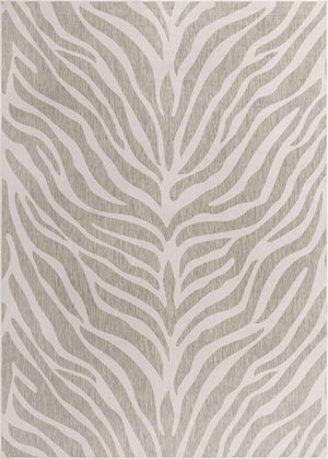 Gray 10' x 14' 1 Outdoor Safari Rectangle Area Rug Weather Resistant for Patio, Deck, Terrace, Balcony, Porch Animal Print Wildlife Nature Carpet for Sale at Rug Engine