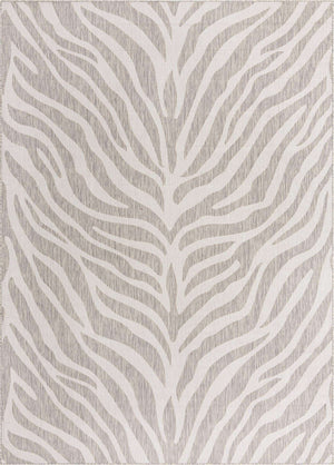 Gray 8' x 11' Outdoor Safari Rectangle Rug