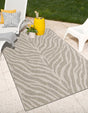 Gray 9' x 12' Outdoor Safari Rectangle Rug