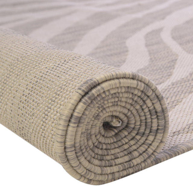 Gray 9' x 12' Outdoor Safari Rectangle Rug