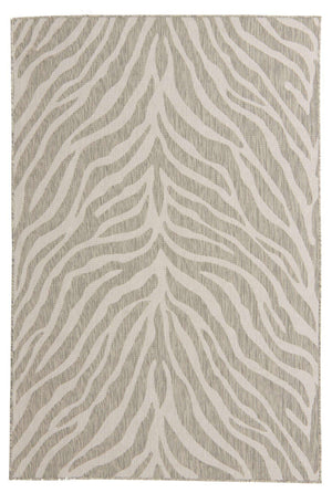 Gray 5' 3 x 8' Outdoor Safari Rectangle Area Rug Weather Resistant for Patio, Deck, Terrace, Balcony, Porch Animal Print Wildlife Nature Carpet for Sale at Rug Engine