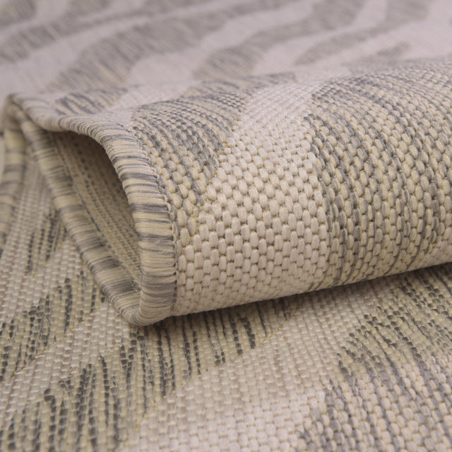 Gray 3' 1 x 3' 1 Outdoor Safari Round Area Rug Weather Resistant for Patio, Deck, Terrace, Balcony, Porch Animal Print Wildlife Nature Carpet for Sale at Rug Engine