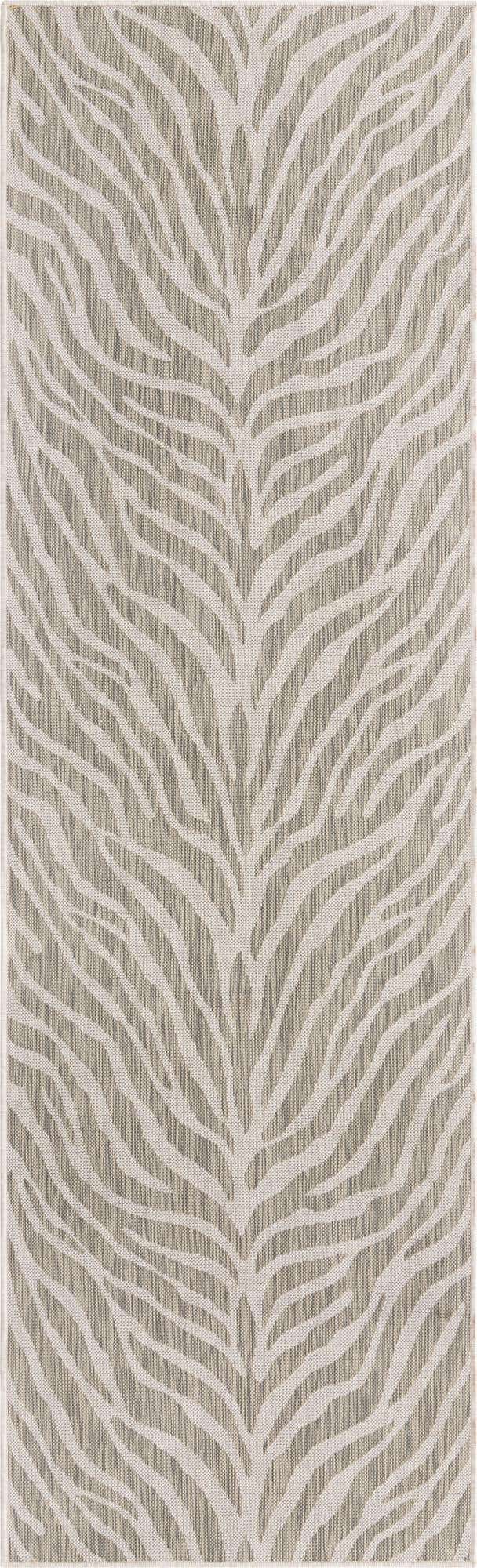 Gray 2' 7 x 10' Outdoor Safari Runner Area Rug Weather Resistant for Patio, Deck, Terrace, Balcony, Porch Animal Print Wildlife Nature Carpet for Sale at Rug Engine