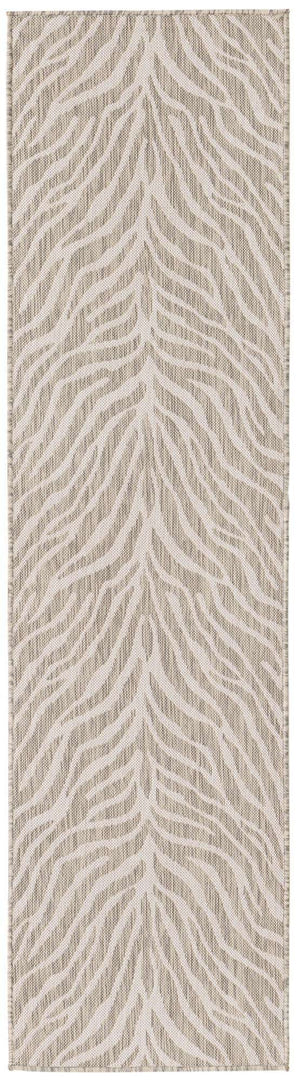 Gray 2' x 8' Outdoor Safari Runner Area Rug Weather Resistant for Patio, Deck, Terrace, Balcony, Porch Animal Print Wildlife Nature Carpet for Sale at Rug Engine