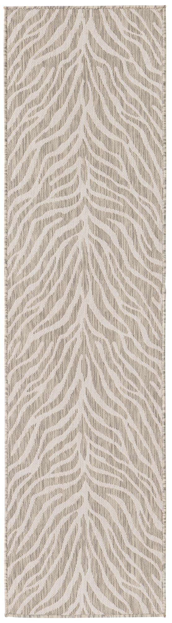 Gray 2' x 8' Outdoor Safari Runner Area Rug Weather Resistant for Patio, Deck, Terrace, Balcony, Porch Animal Print Wildlife Nature Carpet for Sale at Rug Engine