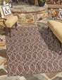 Brown 2' x 3' 1 Outdoor Trellis Rectangle Rug