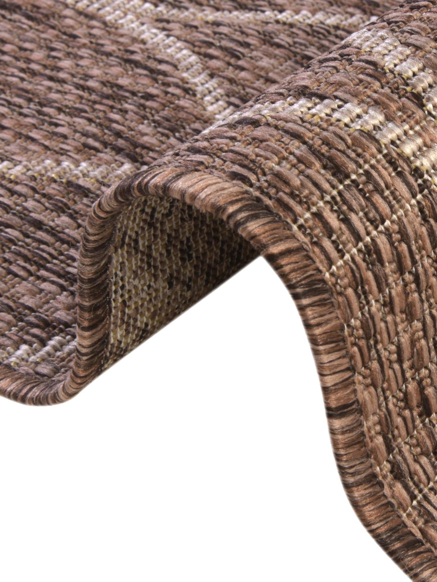 Brown 7' 10 x 11' Outdoor Trellis Rectangle Area Rug Weather Resistant for Patio, Deck, Terrace, Balcony, Porch Geometric Design Water Safe Outside Carpet for Sale at Rug Engine