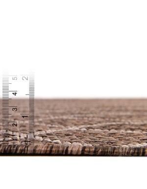 Brown 3' 1 x 3' 1 Outdoor Trellis Round Area Rug Weather Resistant for Patio, Deck, Terrace, Balcony, Porch Geometric Design Water Safe Outside Carpet for Sale at Rug Engine