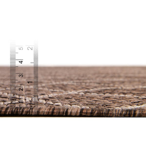 Brown 10' x 10' Outdoor Trellis Square Rug