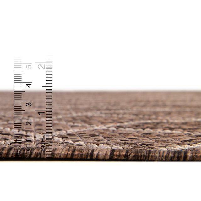 Brown 10' x 10' Outdoor Trellis Square Rug
