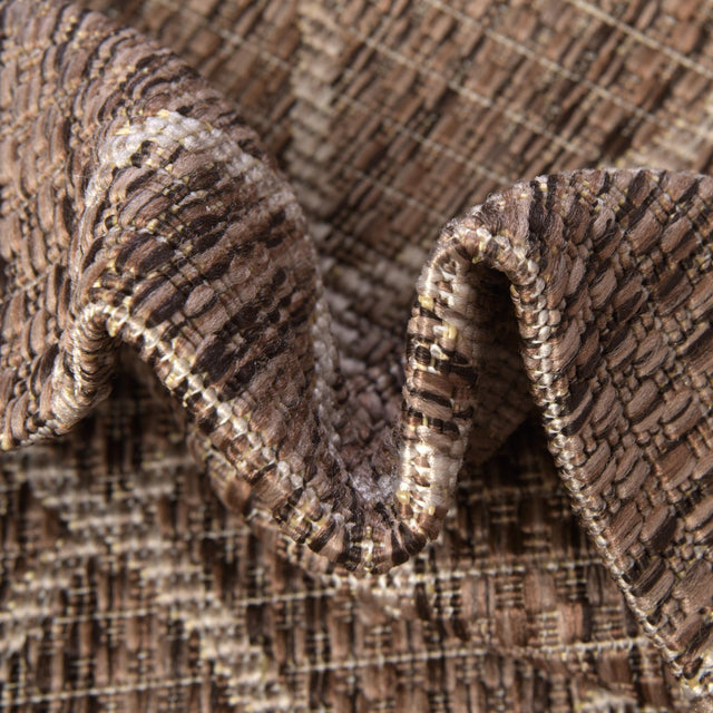 Brown 10' x 10' Outdoor Trellis Square Rug