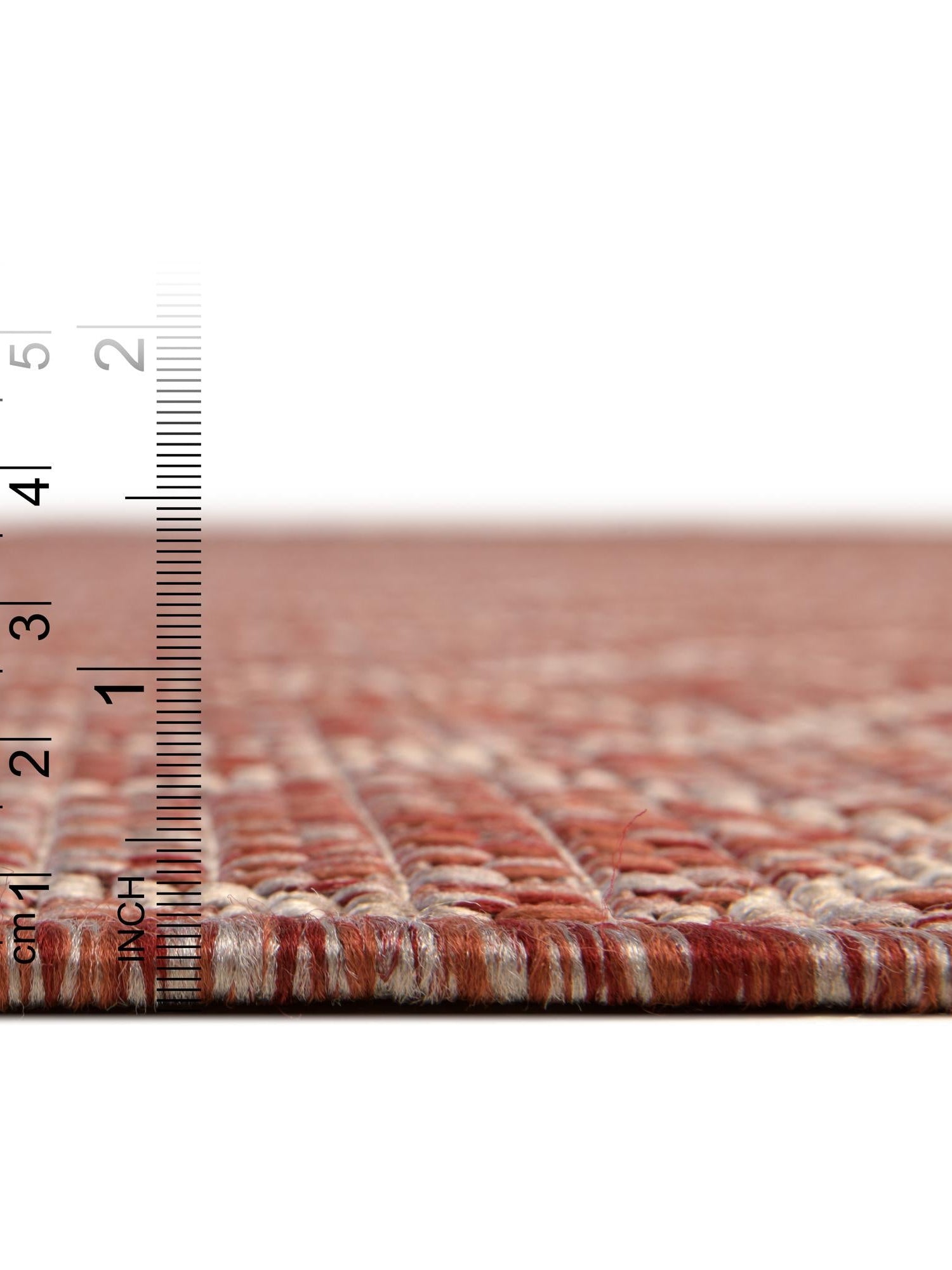 Rust Red 2' x 3' 1 Outdoor Trellis Rectangle Area Rug Weather Resistant for Patio, Deck, Terrace, Balcony, Porch Geometric Design Water Safe Outside Carpet for Sale at Rug Engine