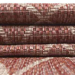 Rust Red 10' x 14' 1 Outdoor Trellis Rectangle Area Rug Weather Resistant for Patio, Deck, Terrace, Balcony, Porch Geometric Design Water Safe Outside Carpet for Sale at Rug Engine