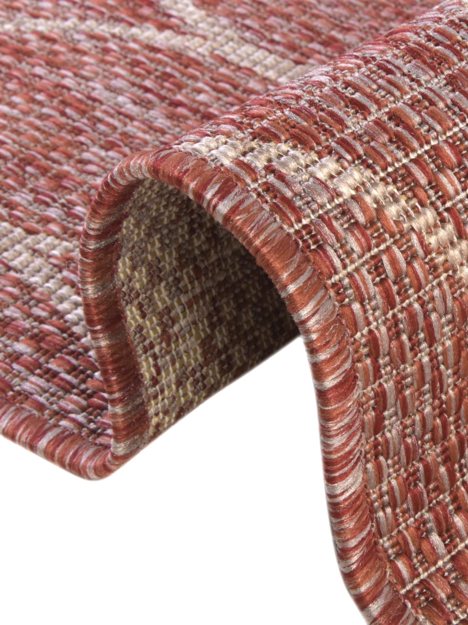 Rust Red 3' 1 x 3' 1 Outdoor Trellis Round Area Rug Weather Resistant for Patio, Deck, Terrace, Balcony, Porch Geometric Design Water Safe Outside Carpet for Sale at Rug Engine