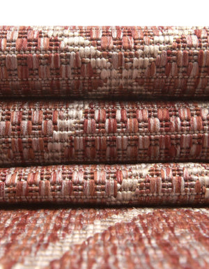 Rust Red 4' 1 x 4' 1 Outdoor Trellis Round Area Rug Weather Resistant for Patio, Deck, Terrace, Balcony, Porch Geometric Design Water Safe Outside Carpet for Sale at Rug Engine