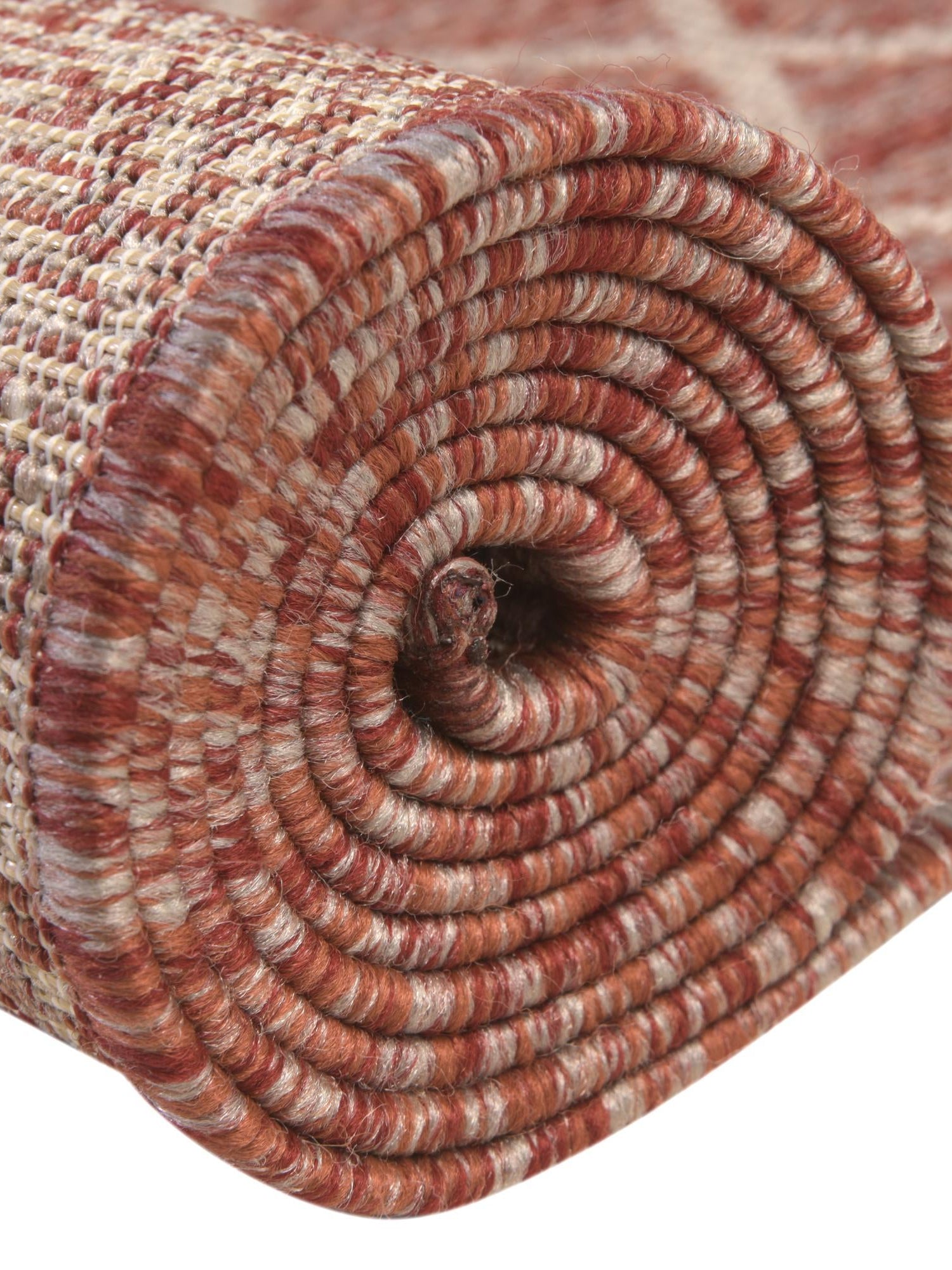 Rust Red 2' 7 x 10' Outdoor Trellis Runner Area Rug Weather Resistant for Patio, Deck, Terrace, Balcony, Porch Geometric Design Water Safe Outside Carpet for Sale at Rug Engine