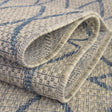 Gray Blue 10' x 10' Outdoor Trellis Square Area Rug Weather Resistant for Patio, Deck, Terrace, Balcony, Porch Geometric Design Water Safe Outside Carpet for Sale at Rug Engine