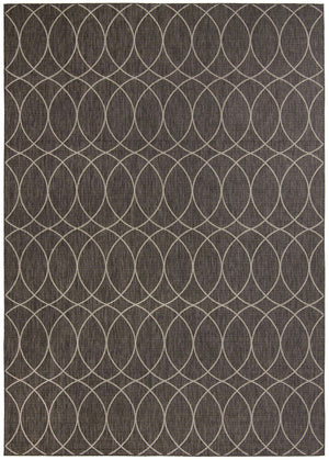 Charcoal 10' x 14' 1 Outdoor Trellis Rectangle Area Rug Weather Resistant for Patio, Deck, Terrace, Balcony, Porch Geometric Design Water Safe Outside Carpet for Sale at Rug Engine