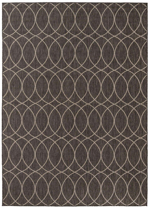 Charcoal 7' 10 x 11' Outdoor Trellis Rectangle Area Rug Weather Resistant for Patio, Deck, Terrace, Balcony, Porch Geometric Design Water Safe Outside Carpet for Sale at Rug Engine