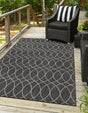 Charcoal 9' x 12' Outdoor Trellis Rectangle Rug