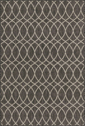 Charcoal 4' 1 x 6' 1 Outdoor Trellis Rectangle Rug