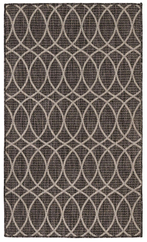Charcoal 3' 1 x 5' 3 Outdoor Trellis Rectangle Rug