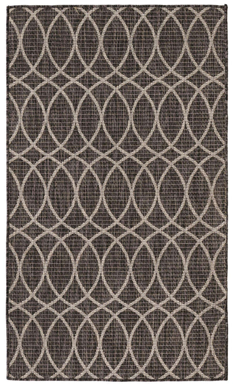 Charcoal 3' 1 x 5' 3 Outdoor Trellis Rectangle Rug