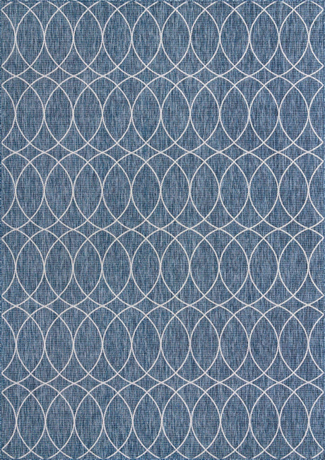 Blue 10' x 14' 1 Outdoor Trellis Rectangle Rug