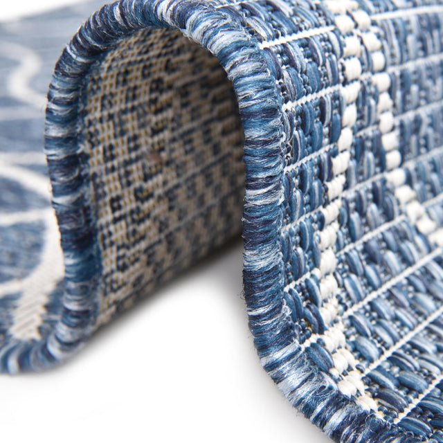 Blue 10' x 10' Outdoor Trellis Square Rug