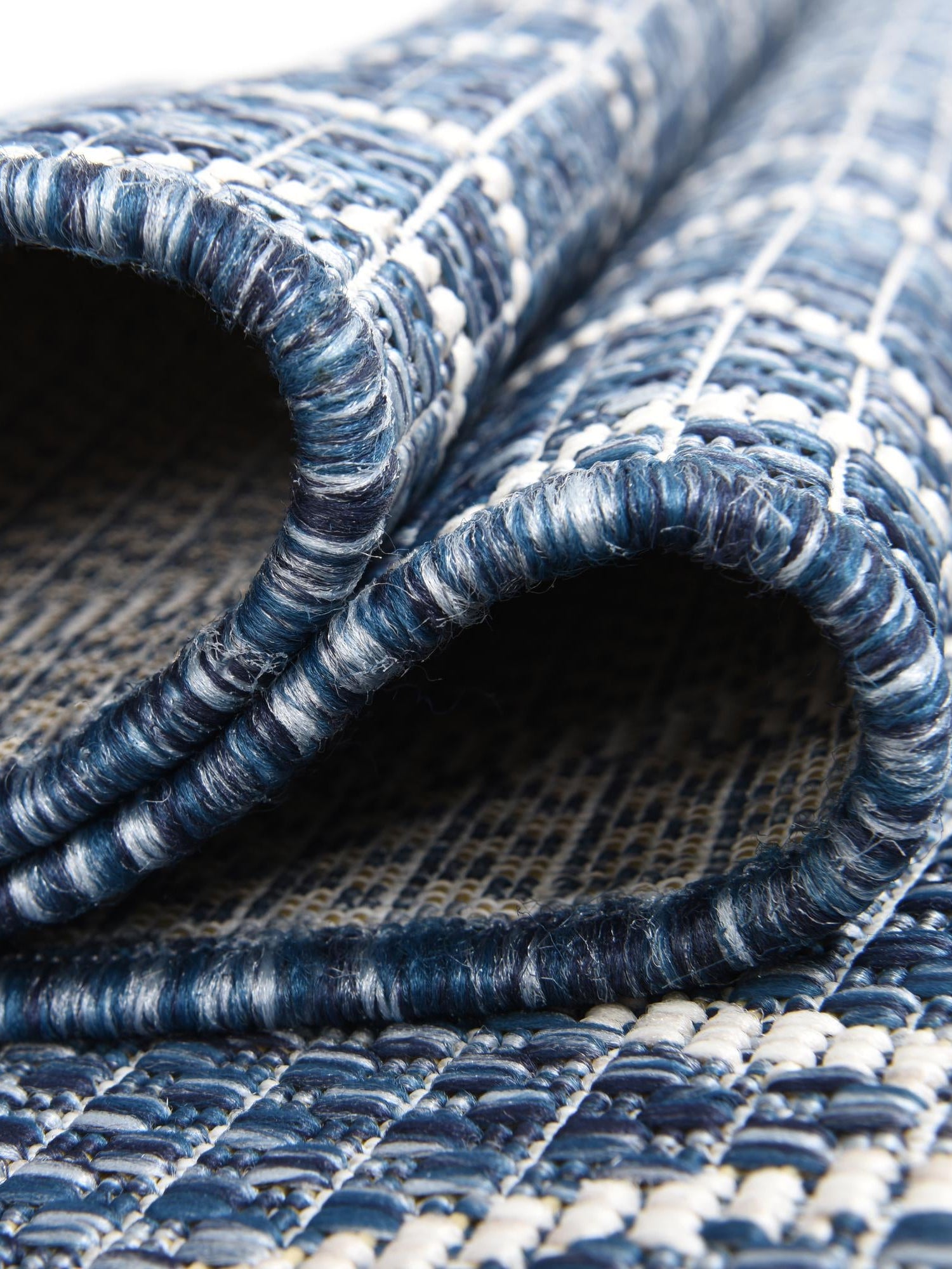 Blue 2' x 8' Outdoor Trellis Runner Area Rug Weather Resistant for Patio, Deck, Terrace, Balcony, Porch Geometric Design Water Safe Outside Carpet for Sale at Rug Engine