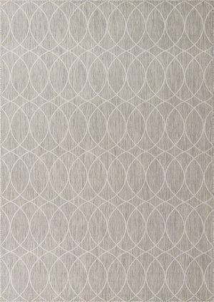 Light Gray 7' 10 x 11' Outdoor Trellis Rectangle Area Rug Weather Resistant for Patio, Deck, Terrace, Balcony, Porch Geometric Design Water Safe Outside Carpet for Sale at Rug Engine