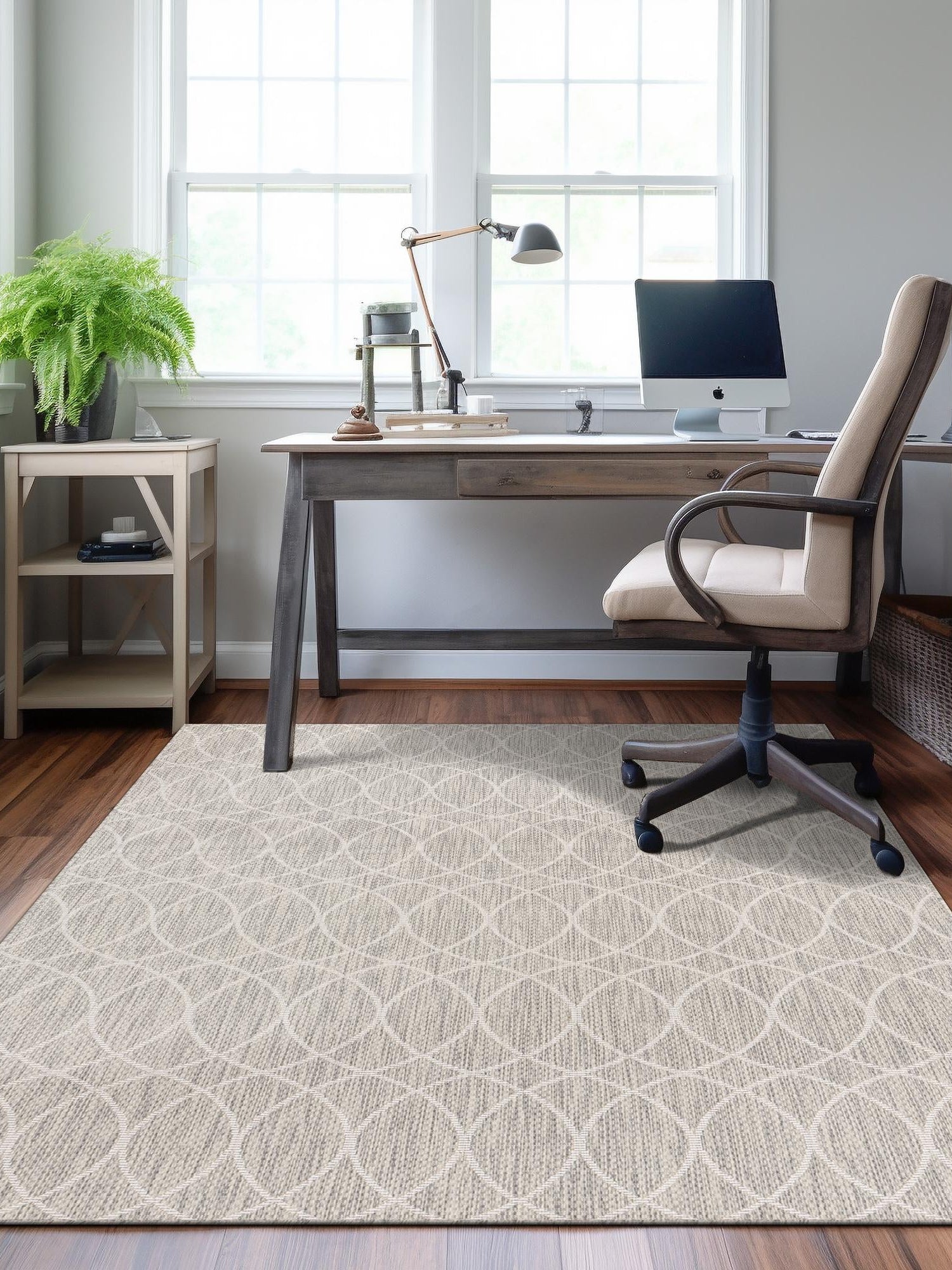 Light Gray 3' 1 x 5' 3 Outdoor Trellis Rectangle Area Rug Weather Resistant for Patio, Deck, Terrace, Balcony, Porch Geometric Design Water Safe Outside Carpet for Sale at Rug Engine