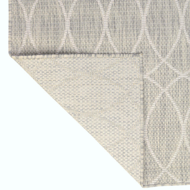 Light Gray 2' x 3' 1 Outdoor Trellis Rectangle Area Rug Weather Resistant for Patio, Deck, Terrace, Balcony, Porch Geometric Design Water Safe Outside Carpet for Sale at Rug Engine