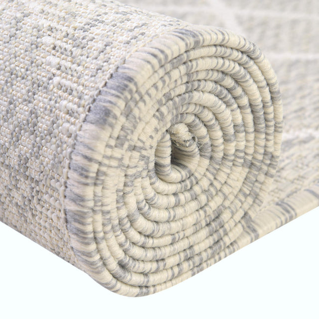 Light Gray 2' x 3' 1 Outdoor Trellis Rectangle Area Rug Weather Resistant for Patio, Deck, Terrace, Balcony, Porch Geometric Design Water Safe Outside Carpet for Sale at Rug Engine