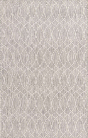 Light Gray 5' 3 x 8' Outdoor Trellis Rectangle Area Rug Weather Resistant for Patio, Deck, Terrace, Balcony, Porch Geometric Design Water Safe Outside Carpet for Sale at Rug Engine