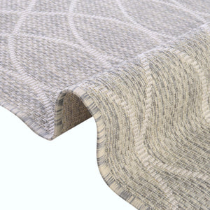 Light Gray 10' x 10' Outdoor Trellis Square Area Rug Weather Resistant for Patio, Deck, Terrace, Balcony, Porch Geometric Design Water Safe Outside Carpet for Sale at Rug Engine