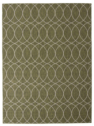 Green 9' x 12' Outdoor Trellis Rectangle Area Rug Weather Resistant for Patio, Deck, Terrace, Balcony, Porch Geometric Design Water Safe Outside Carpet for Sale at Rug Engine