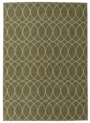 Green 7' 10 x 11' Outdoor Trellis Rectangle Area Rug Weather Resistant for Patio, Deck, Terrace, Balcony, Porch Geometric Design Water Safe Outside Carpet for Sale at Rug Engine