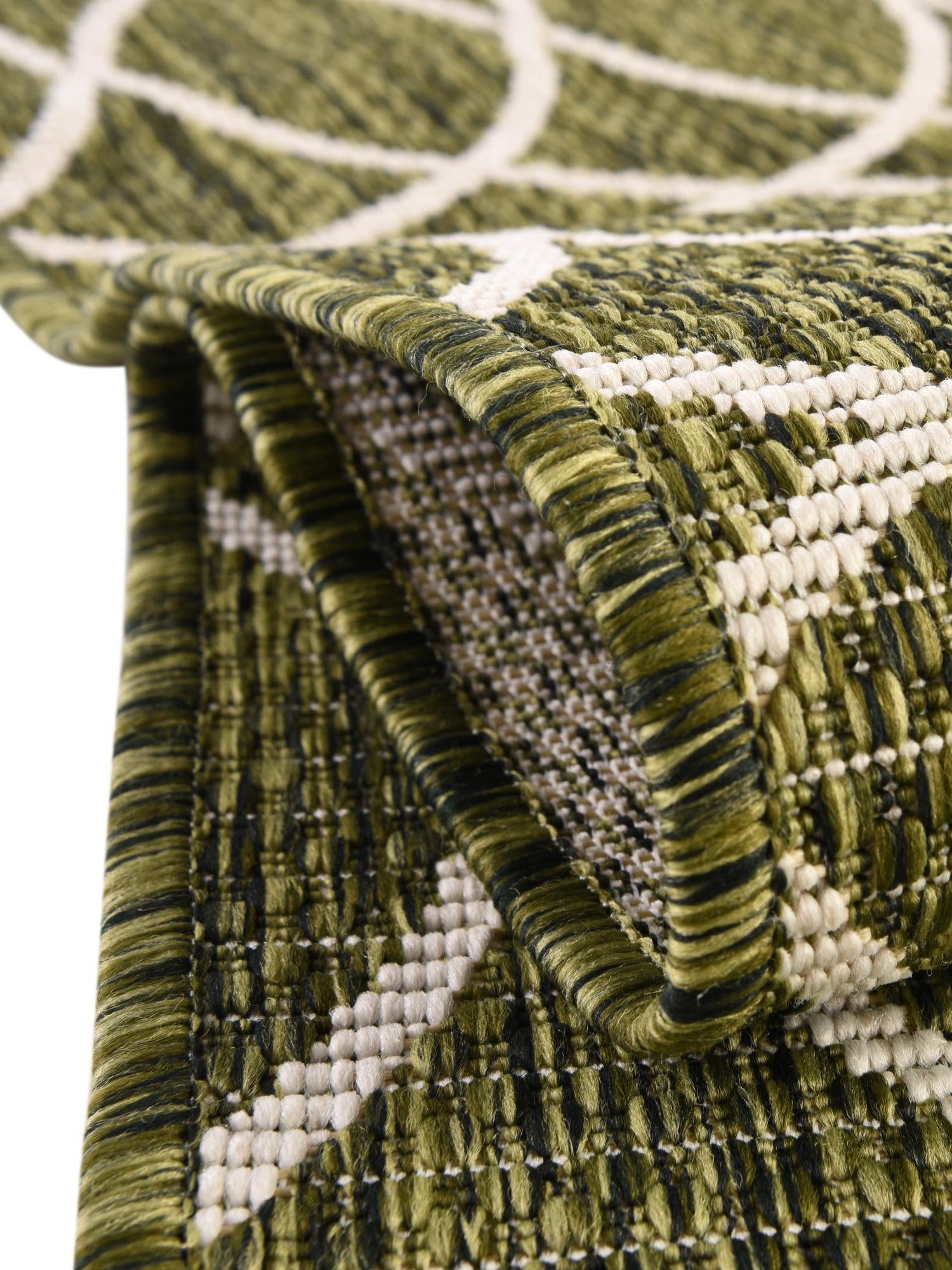 Green 5' 3 x 8' Outdoor Trellis Rectangle Area Rug Weather Resistant for Patio, Deck, Terrace, Balcony, Porch Geometric Design Water Safe Outside Carpet for Sale at Rug Engine