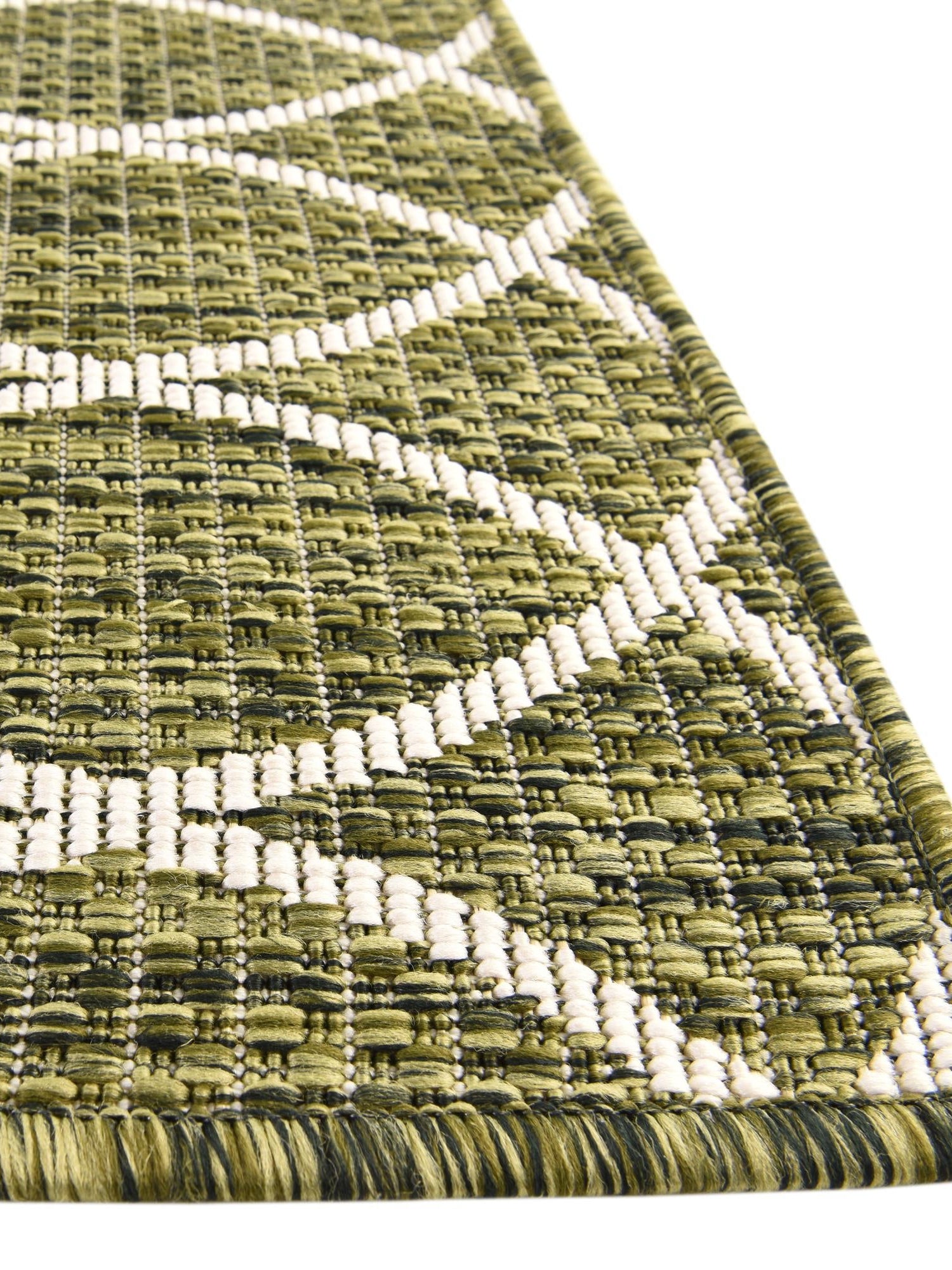 Green 9' x 12' Outdoor Trellis Rectangle Area Rug Weather Resistant for Patio, Deck, Terrace, Balcony, Porch Geometric Design Water Safe Outside Carpet for Sale at Rug Engine