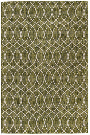 Green 5' 3 x 8' Outdoor Trellis Rectangle Area Rug Weather Resistant for Patio, Deck, Terrace, Balcony, Porch Geometric Design Water Safe Outside Carpet for Sale at Rug Engine