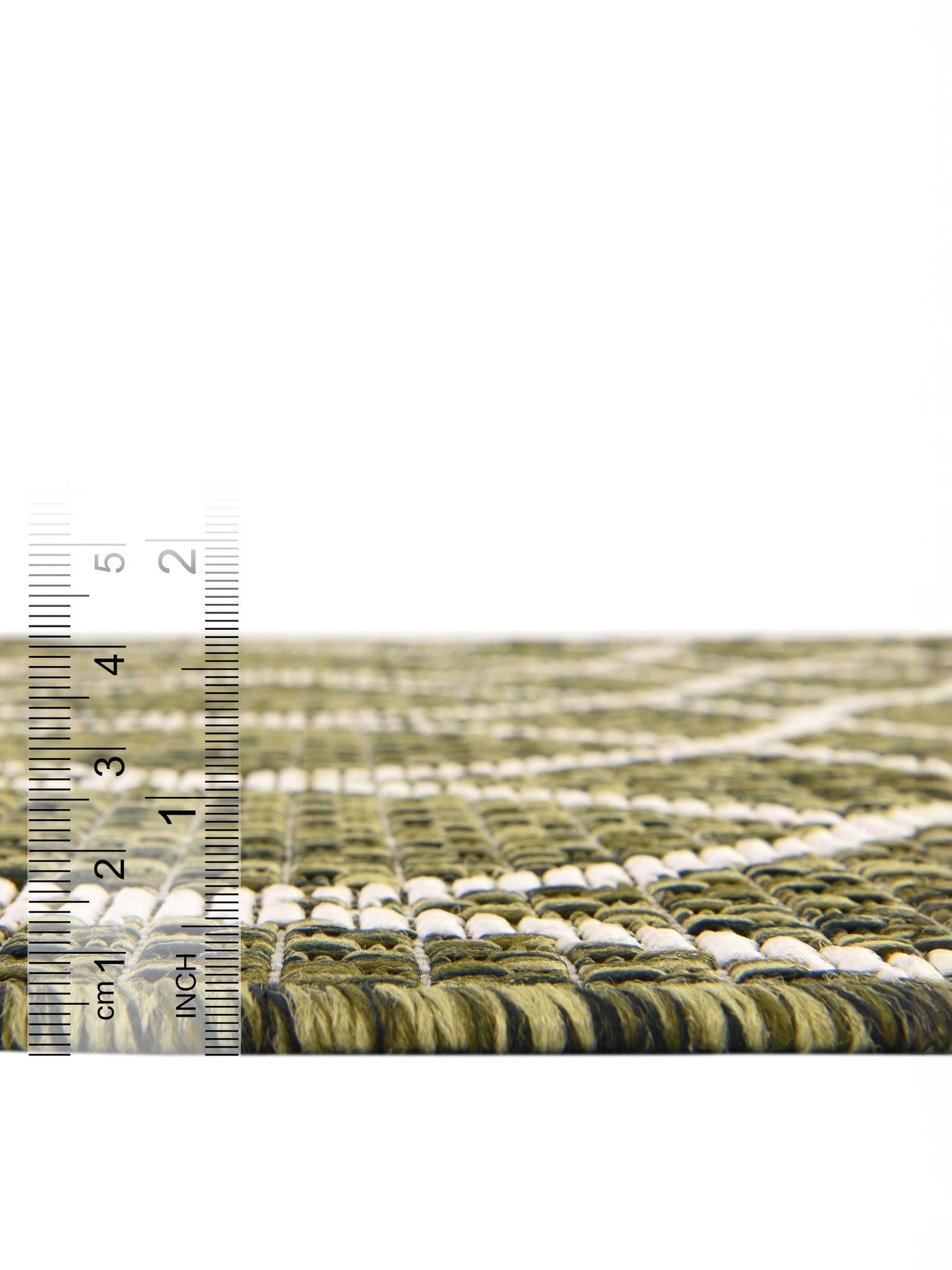 Green 4' 1 x 4' 1 Outdoor Trellis Round Area Rug Weather Resistant for Patio, Deck, Terrace, Balcony, Porch Geometric Design Water Safe Outside Carpet for Sale at Rug Engine