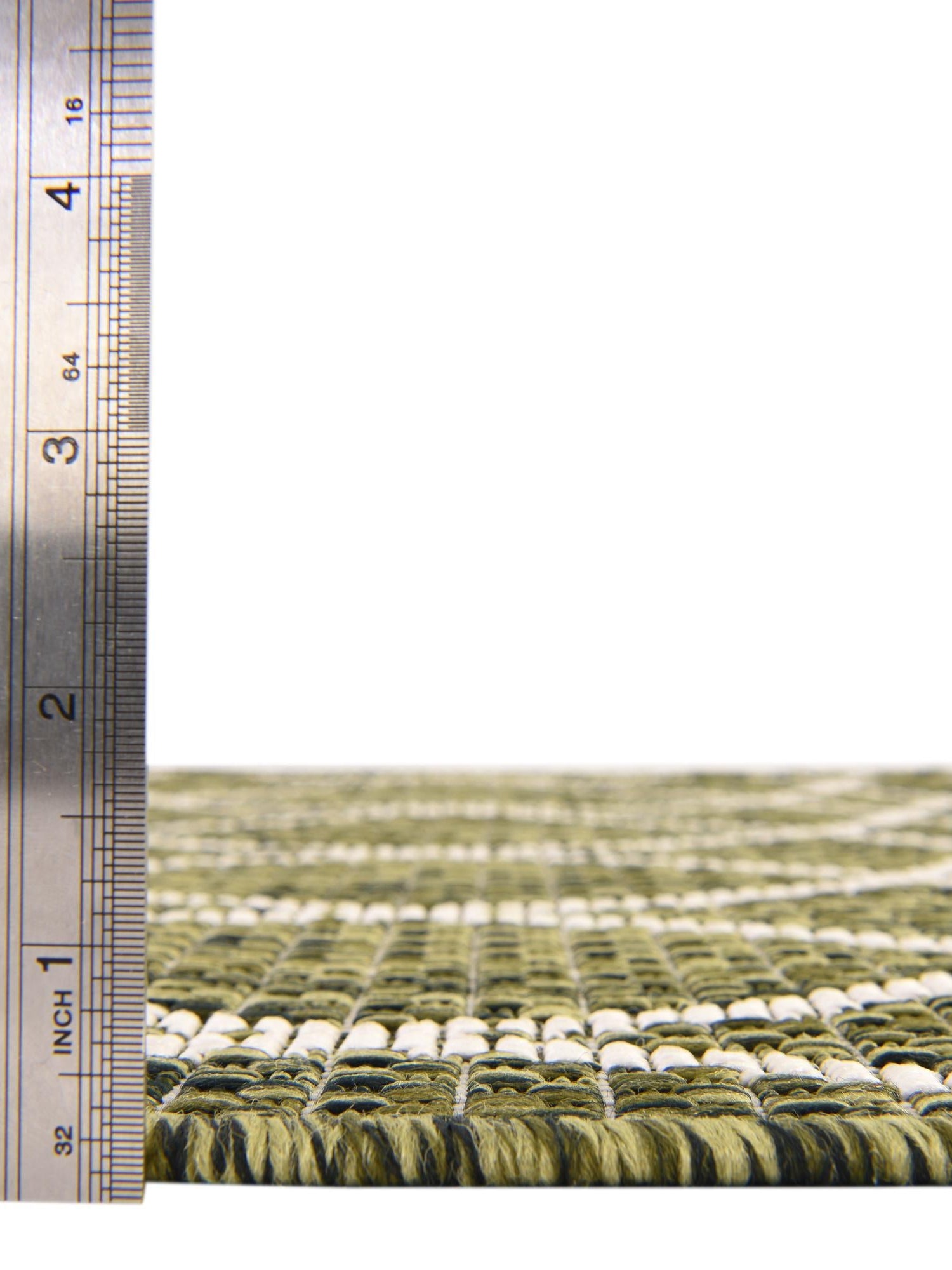 Green 2' 7 x 10' Outdoor Trellis Runner Area Rug Weather Resistant for Patio, Deck, Terrace, Balcony, Porch Geometric Design Water Safe Outside Carpet for Sale at Rug Engine