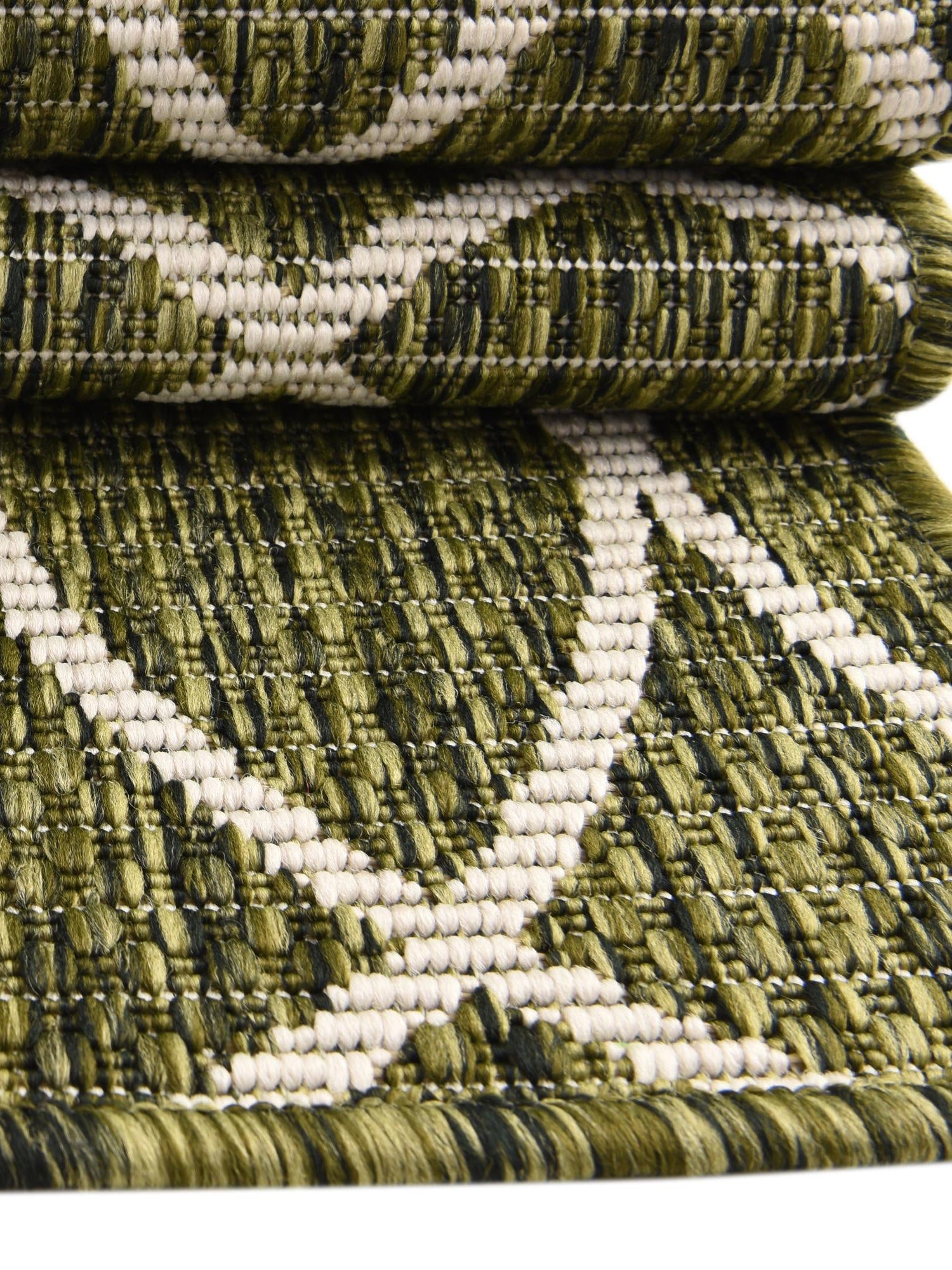 Green 2' 7 x 10' Outdoor Trellis Runner Area Rug Weather Resistant for Patio, Deck, Terrace, Balcony, Porch Geometric Design Water Safe Outside Carpet for Sale at Rug Engine