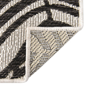 Charcoal Ivory 8' x 11' Outdoor Botanical Rectangle Rug
