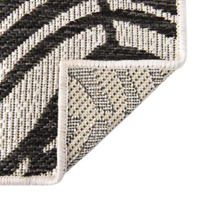 Charcoal Ivory 8' x 11' Outdoor Botanical Rectangle Rug