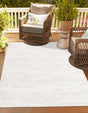 Gray 9' x 12' Outdoor Modern Rectangle Area Rug Weather Resistant for Patio, Deck, Terrace, Balcony, Porch 100% Polypropylene Modern Outside Carpet for Sale at Rug Engine