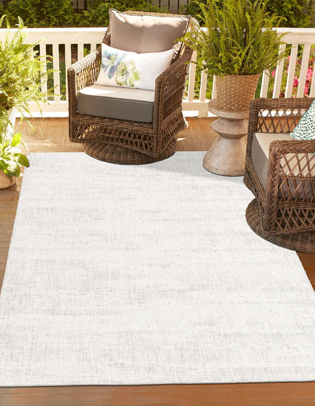 Gray 10' x 14' 1 Outdoor Modern Rectangle Rug